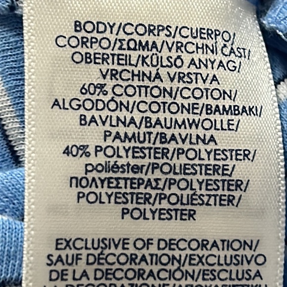 Chaps Light Blue Striped T Shirt Mens S - Picture 4 of 5